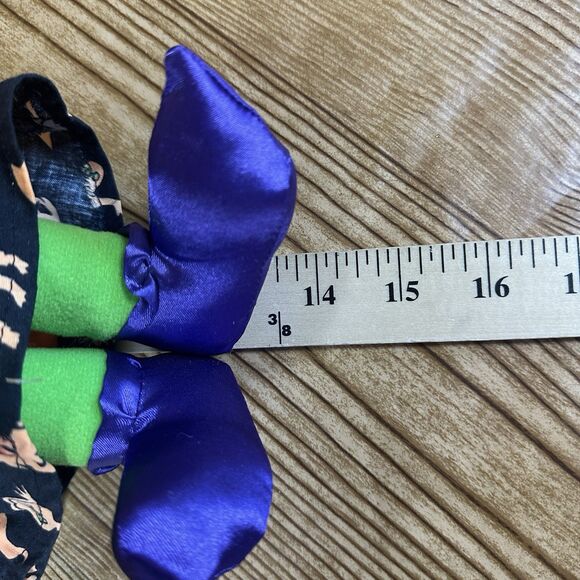 Vintage Applause Halloween Witches Plush Purple & Orange Lot Of 2 - Picture 8 of 15